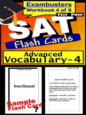 cover image of SAT Test Advanced Vocabulary&#8212;SAT Flashcards&#8212;SAT Prep Exam Workbook 4 of 9